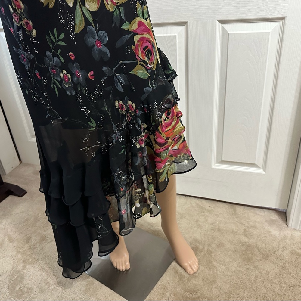 Formal dress always a hit at weddings! Sleeveless with matching wrap.